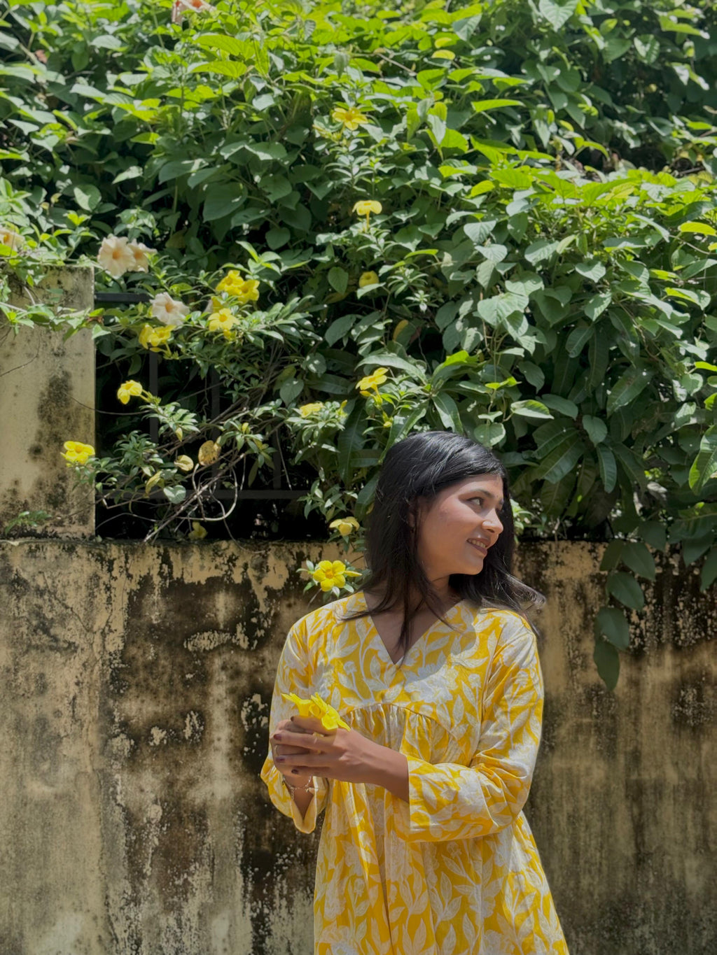 SUNSHINE FLORAL FLARED KURTI