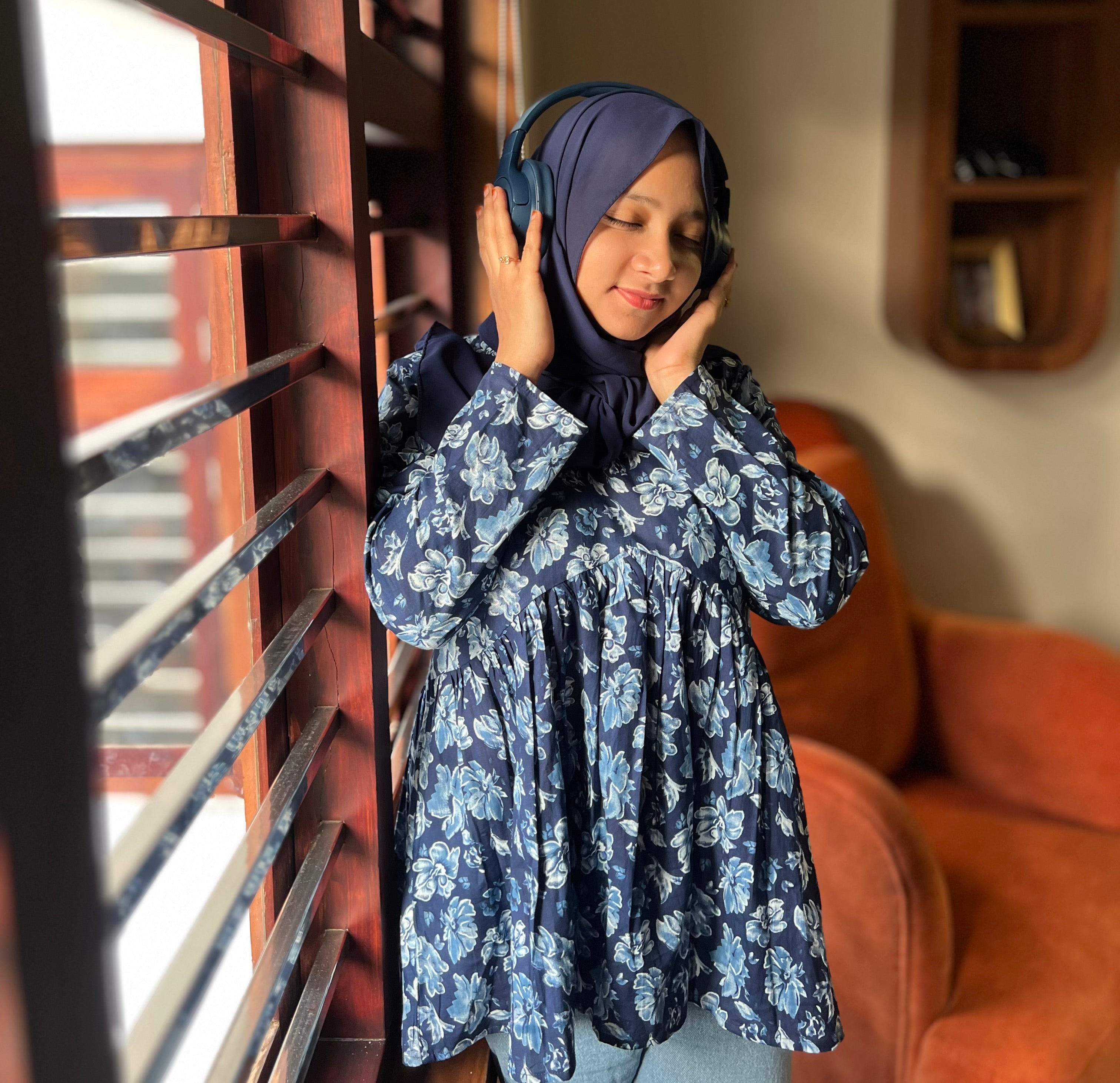 Moonshade Floral Alia Cut Short Kurti