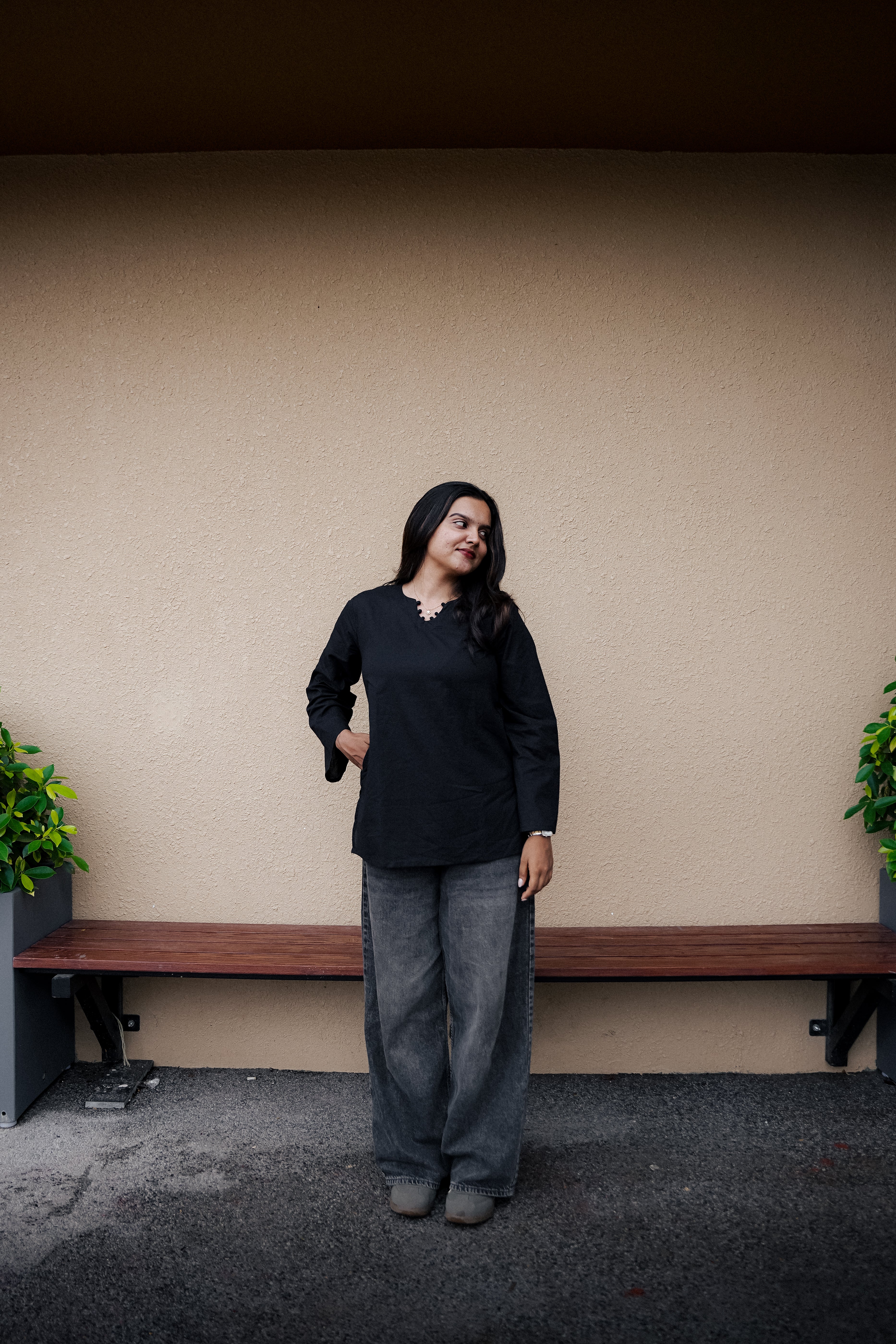 Nisha Black Short Kurti