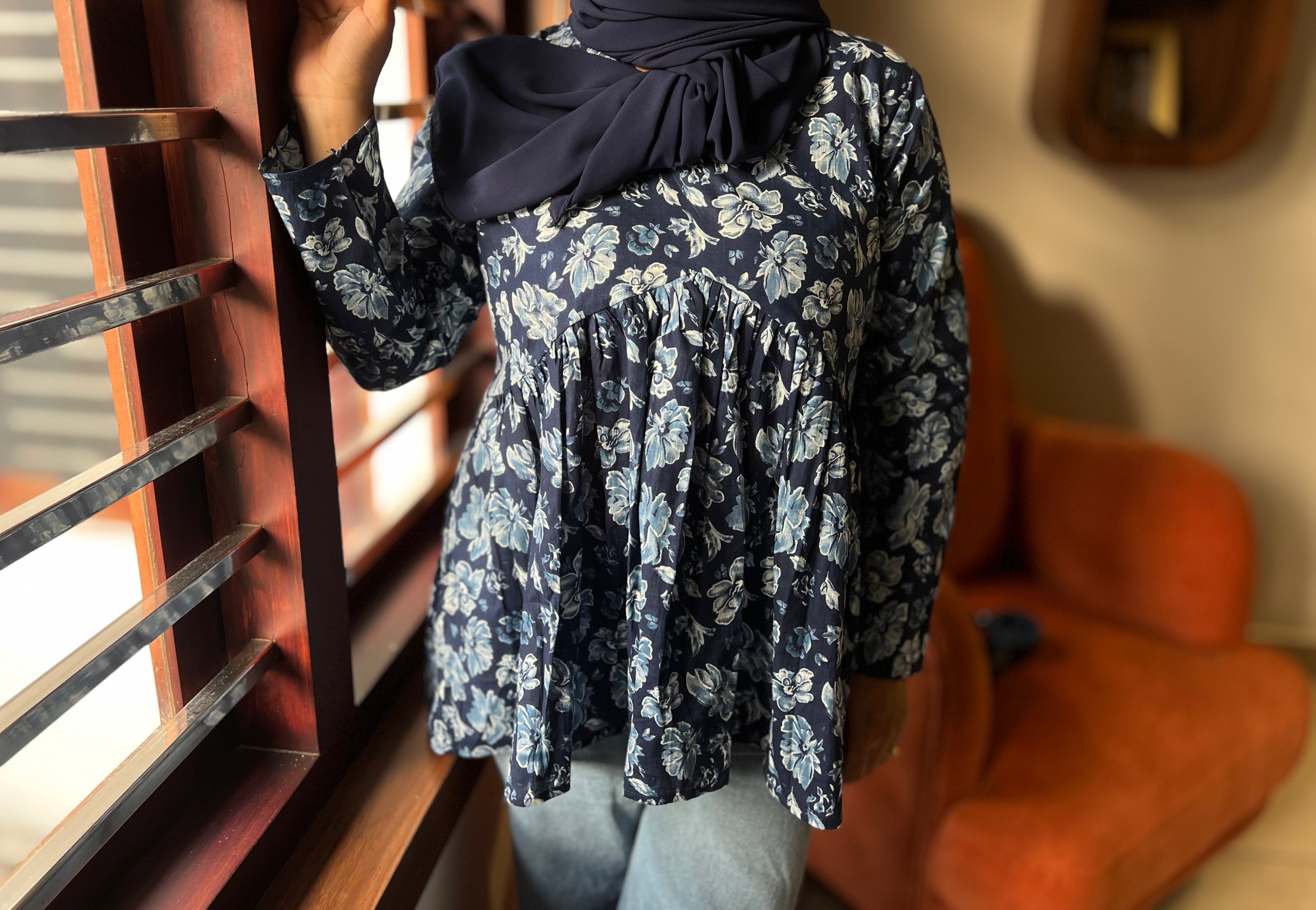 Moonshade Floral Alia Cut Short Kurti