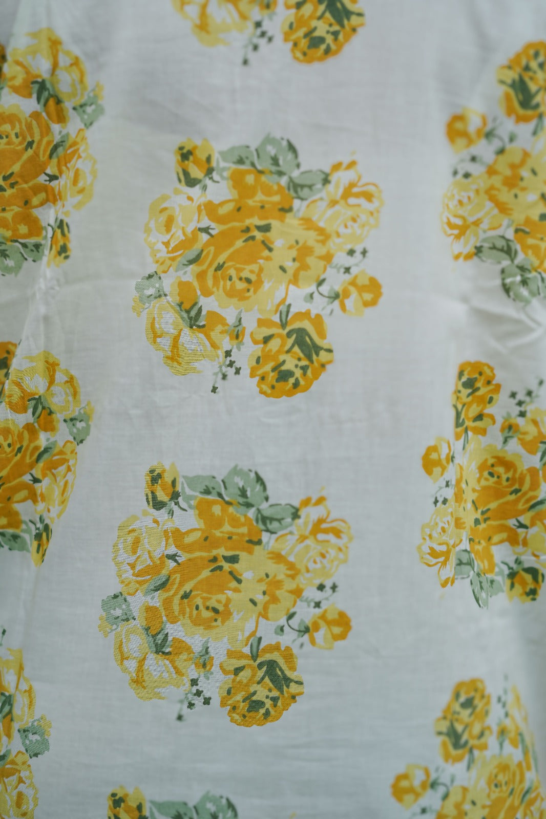 Yellow Floral Short Kurti