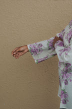 Lavender Floral Short Kurti