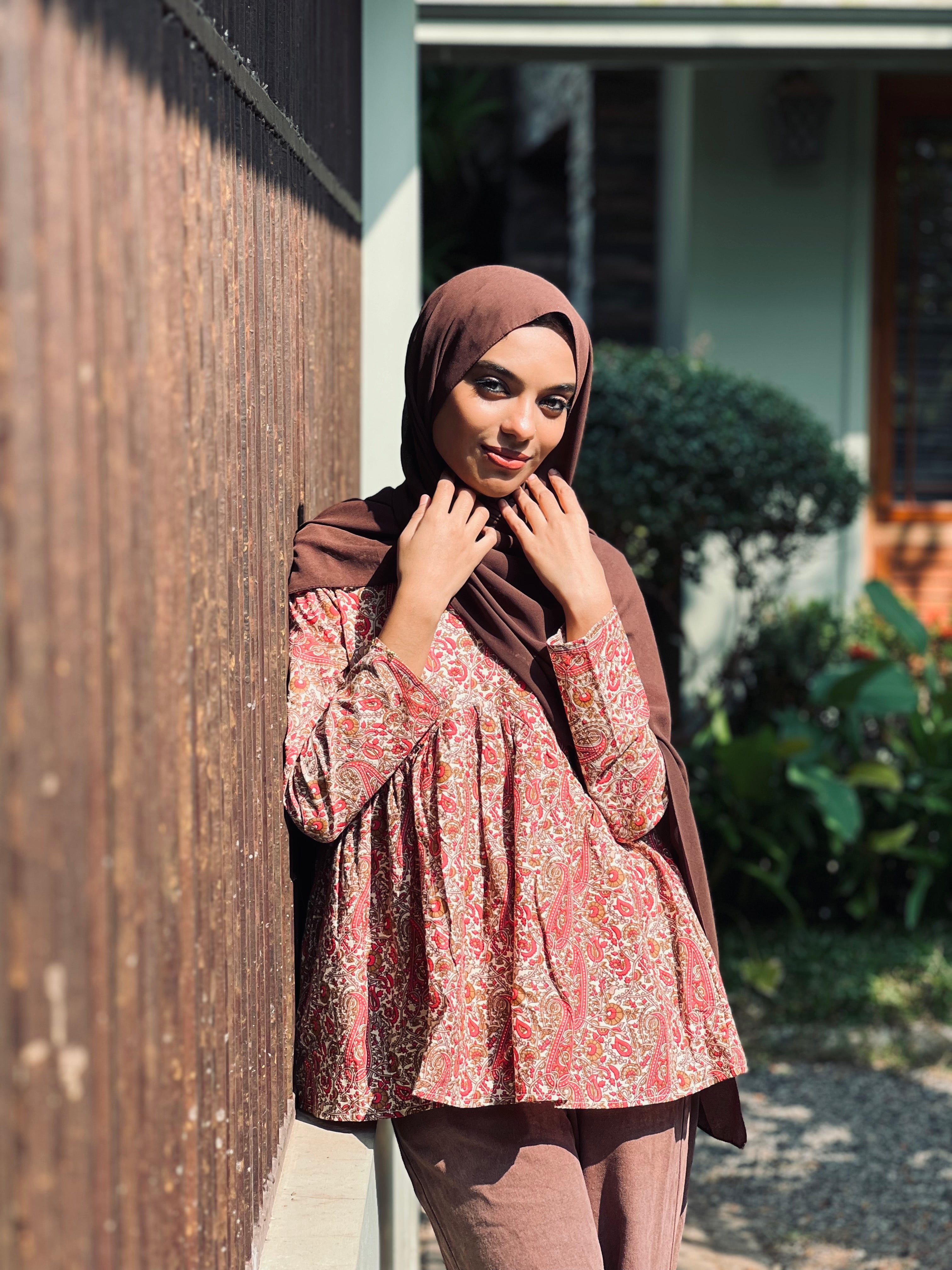 Rosewood Paisley Alia Cut Short Kurti