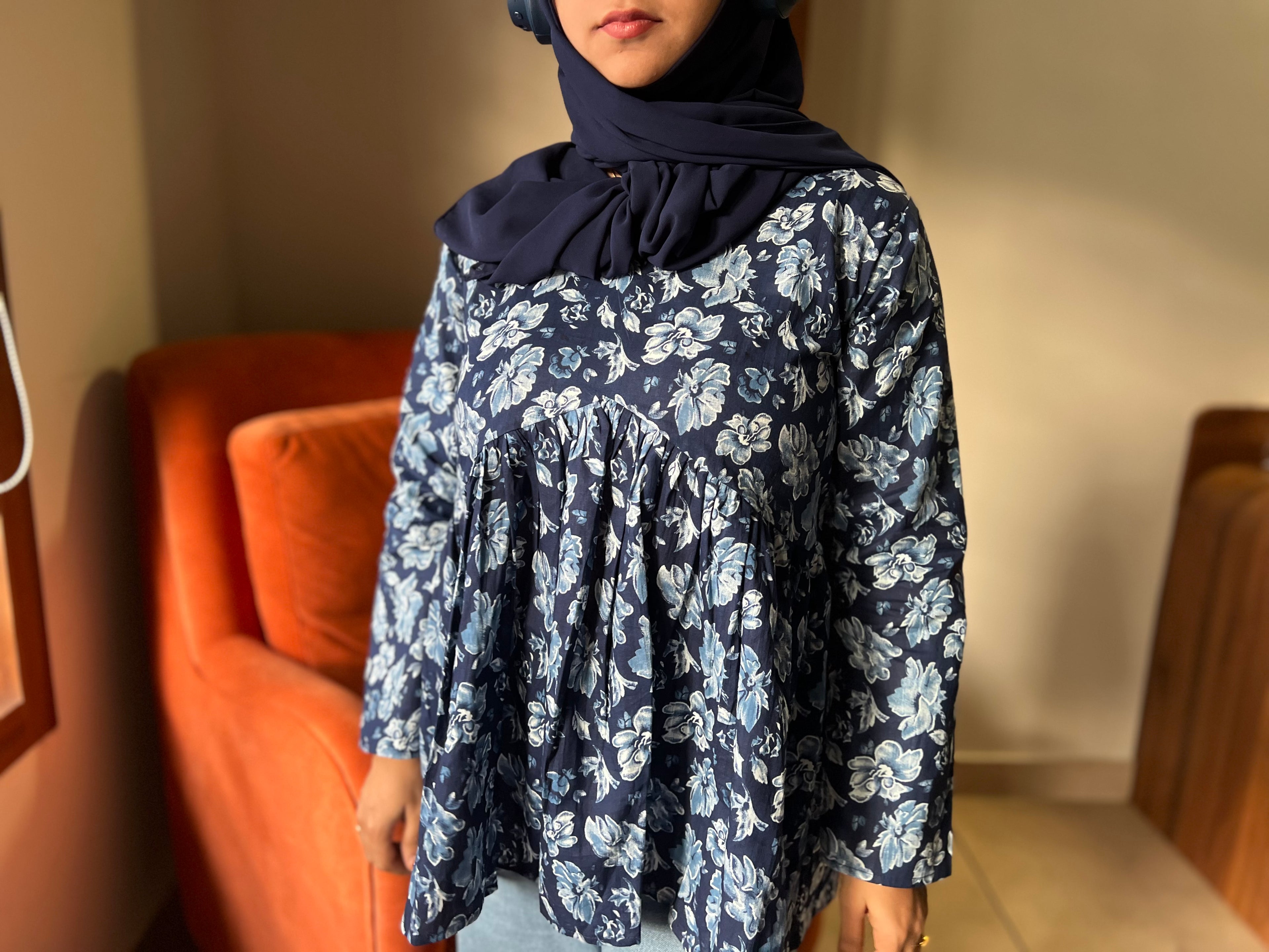 Moonshade Floral Alia Cut Short Kurti