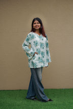 Aqua Blue Short Kurti