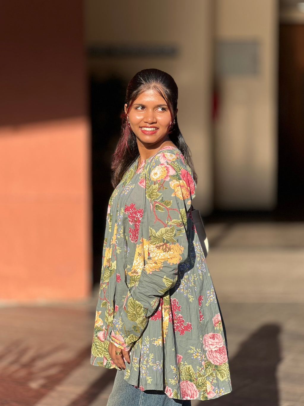 Olive Umbrella Kurti