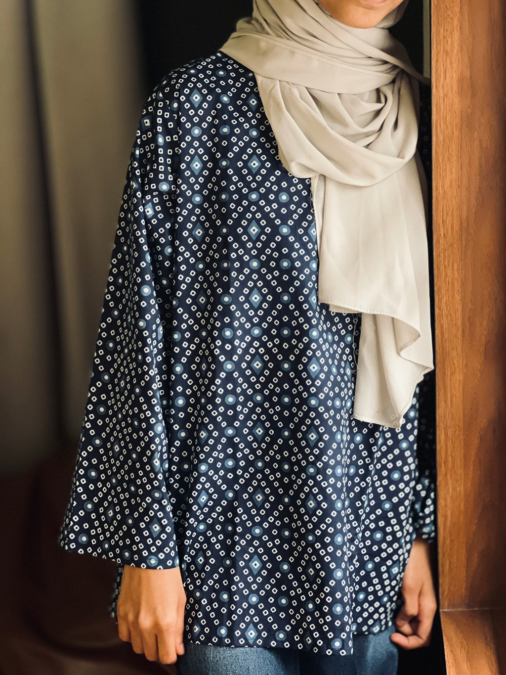 Indigo Dot  Short Kurti