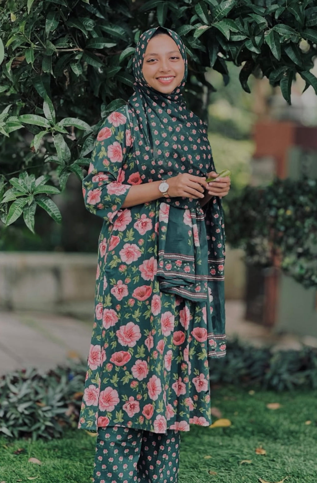 Green Floral 3 Piece Set