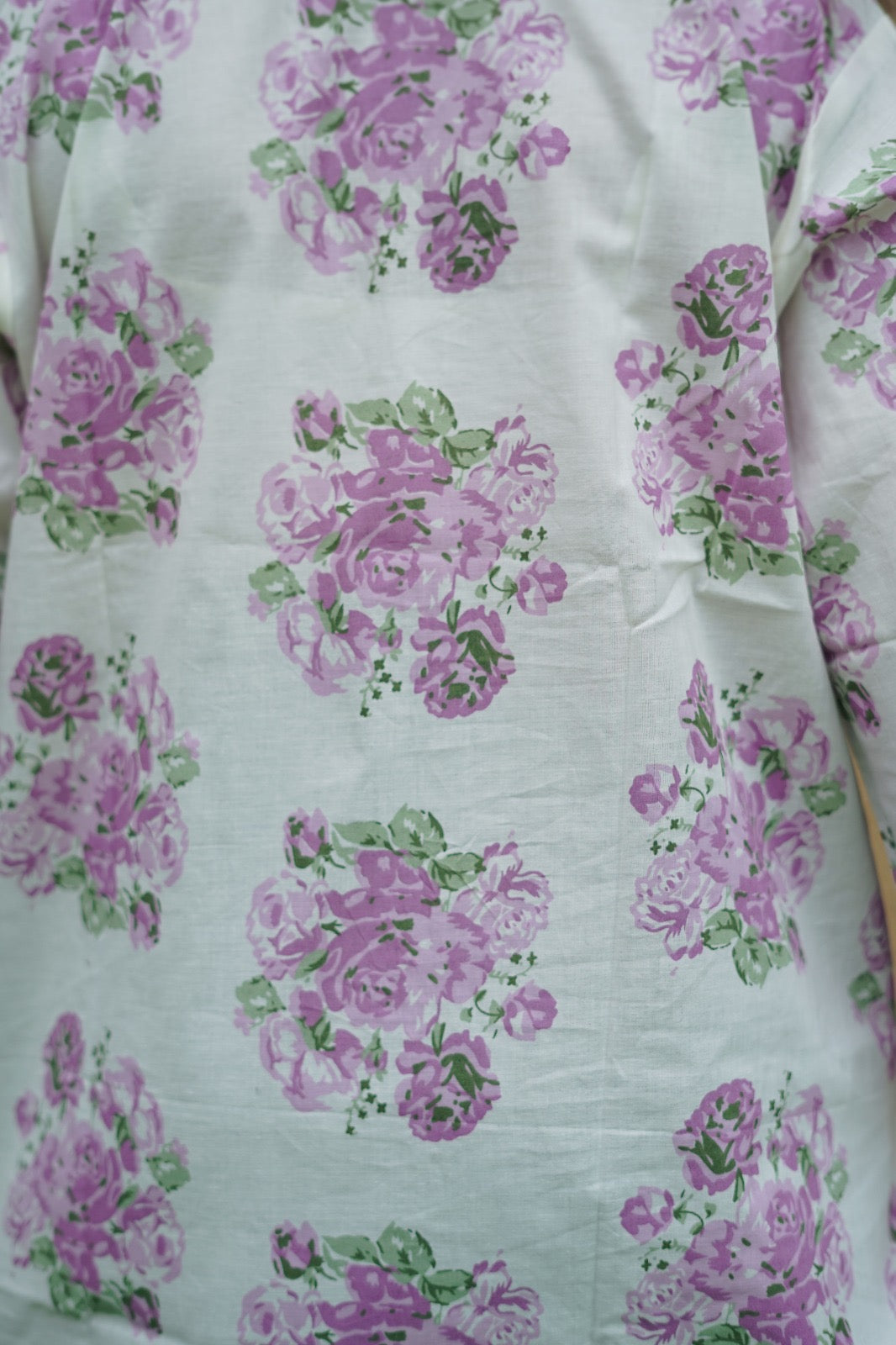 Lavender Floral Short Kurti
