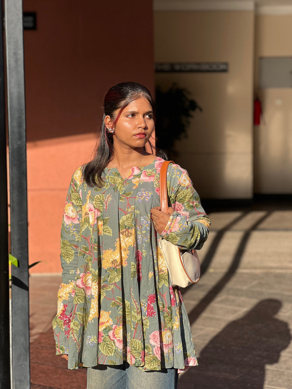 Olive Umbrella Kurti
