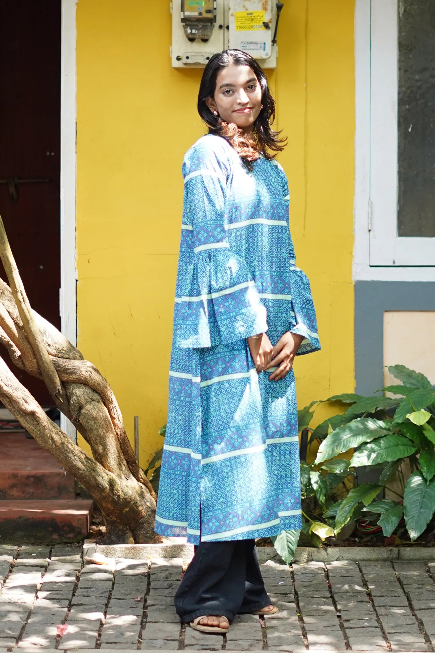 Azure Muse Long Kurti