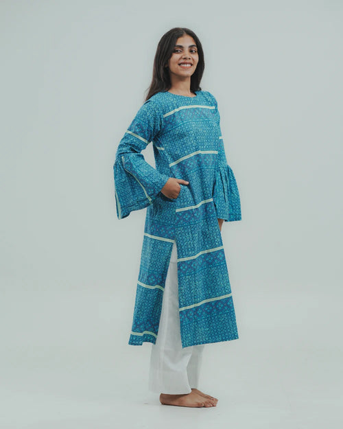 Azure Muse Long Kurti