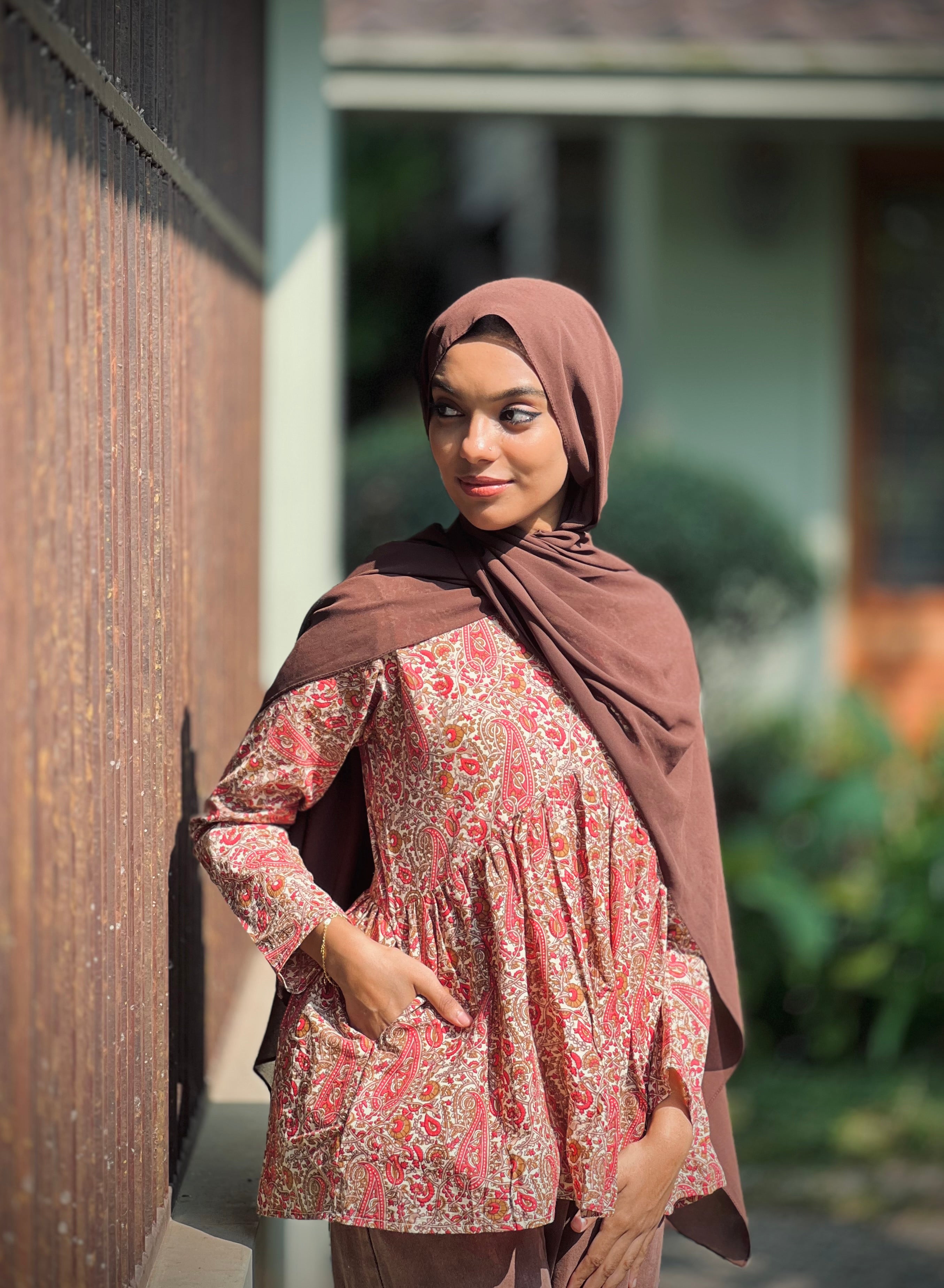 Rosewood Paisley Alia Cut Short Kurti