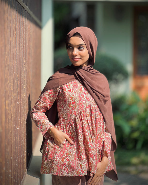 Rosewood Paisley Alia Cut Short Kurti