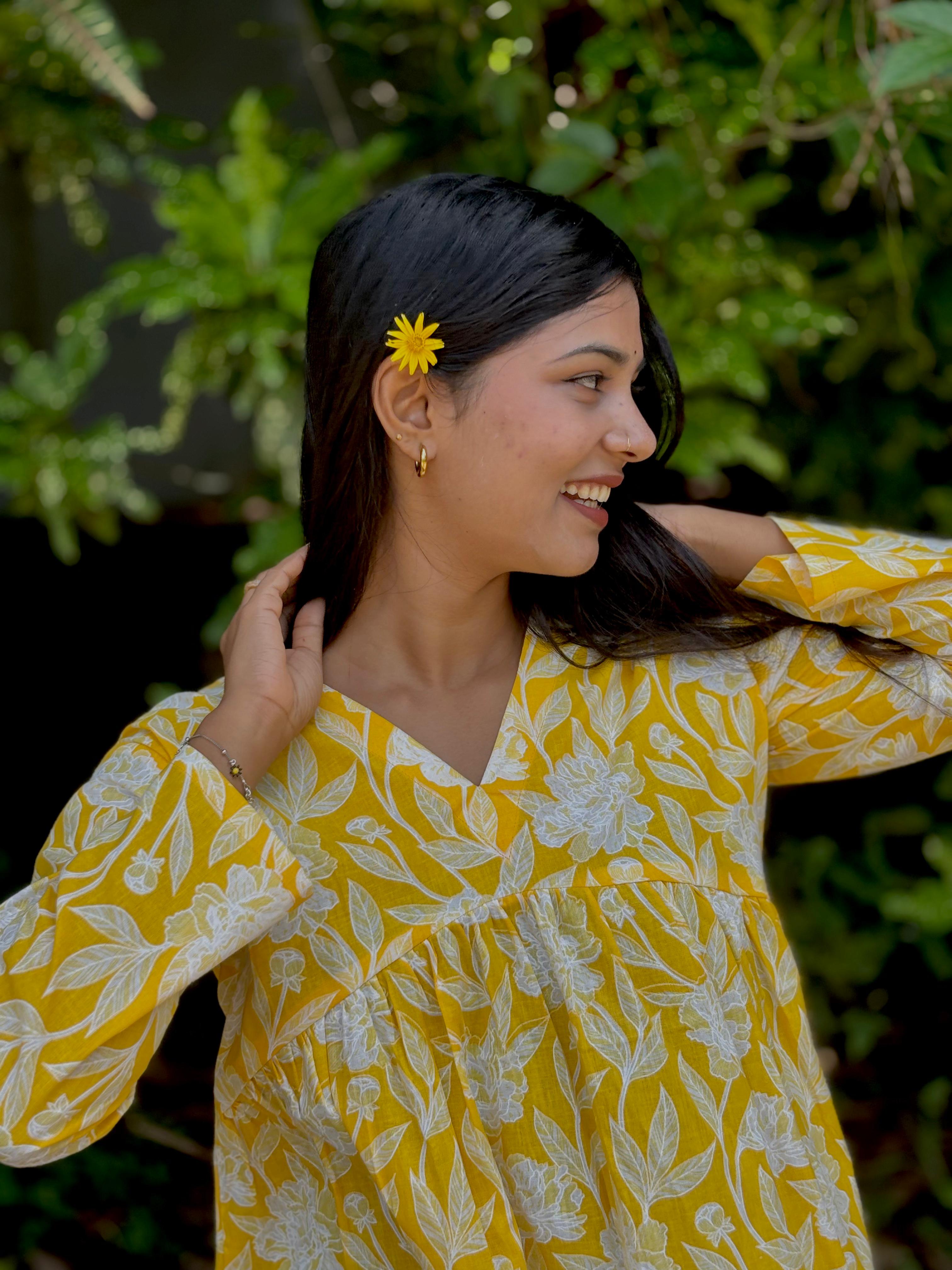 Yellow Alia kurti