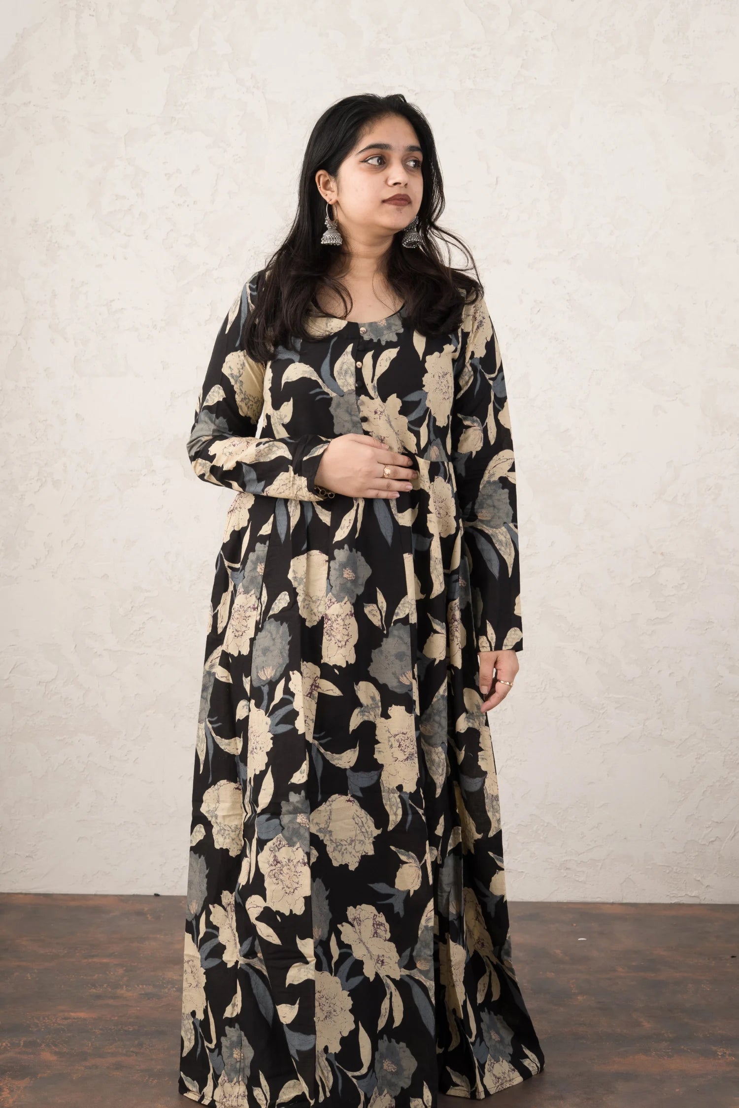 Black Garden Long Kurti