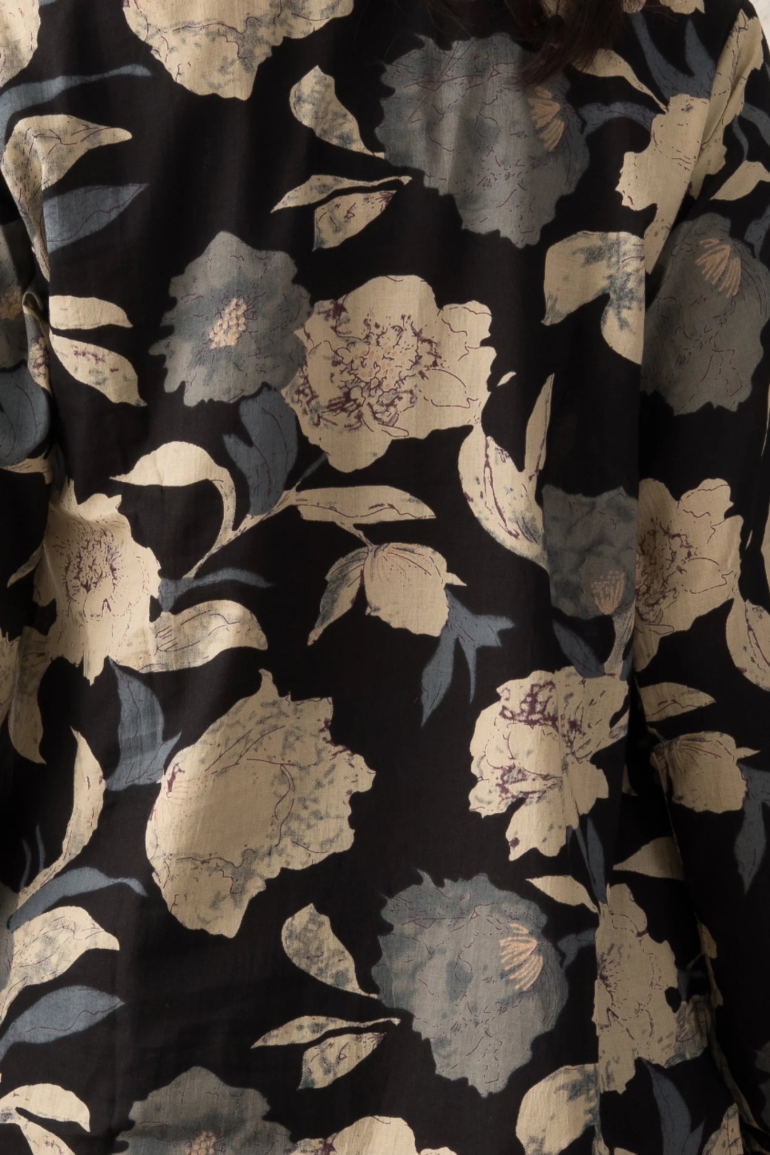 Black Garden Short Kurti