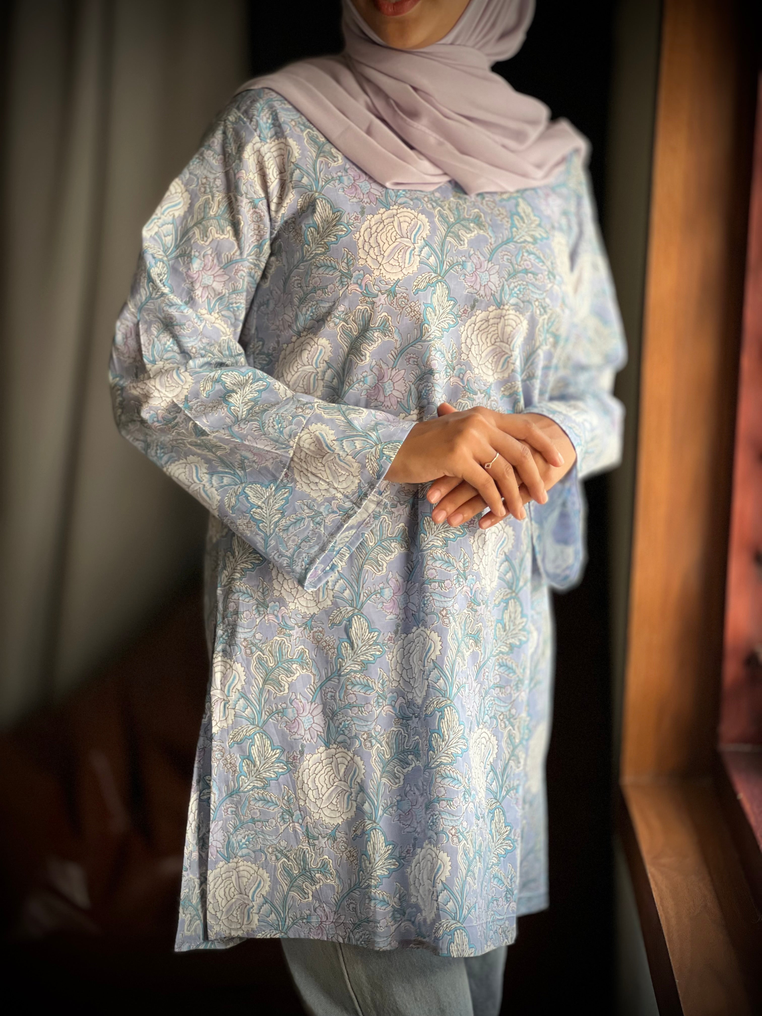 Meher Sky Knee Length Kurti