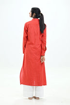 Coral Red Long Shirt