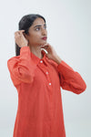 Coral Red Long Shirt
