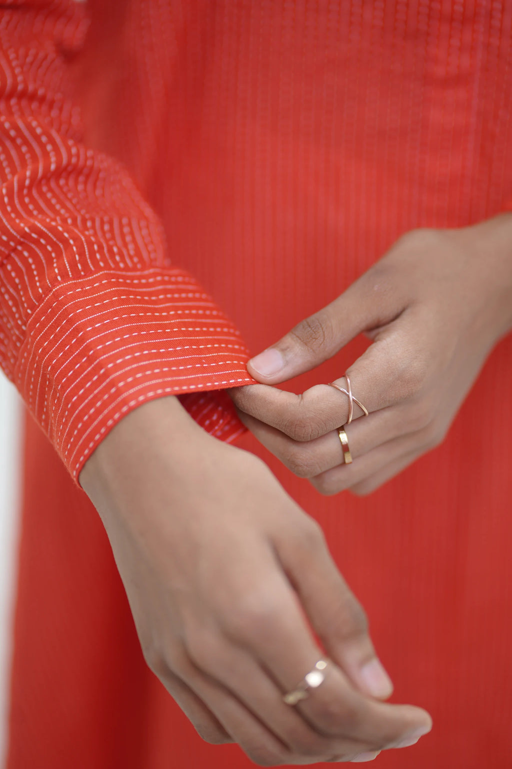 Coral Red Long Shirt