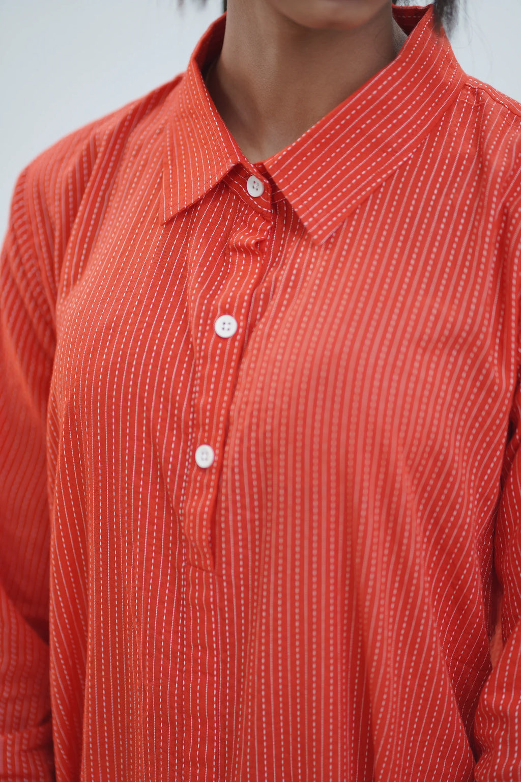 Coral Red Long Shirt