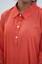 Coral Red Long Shirt