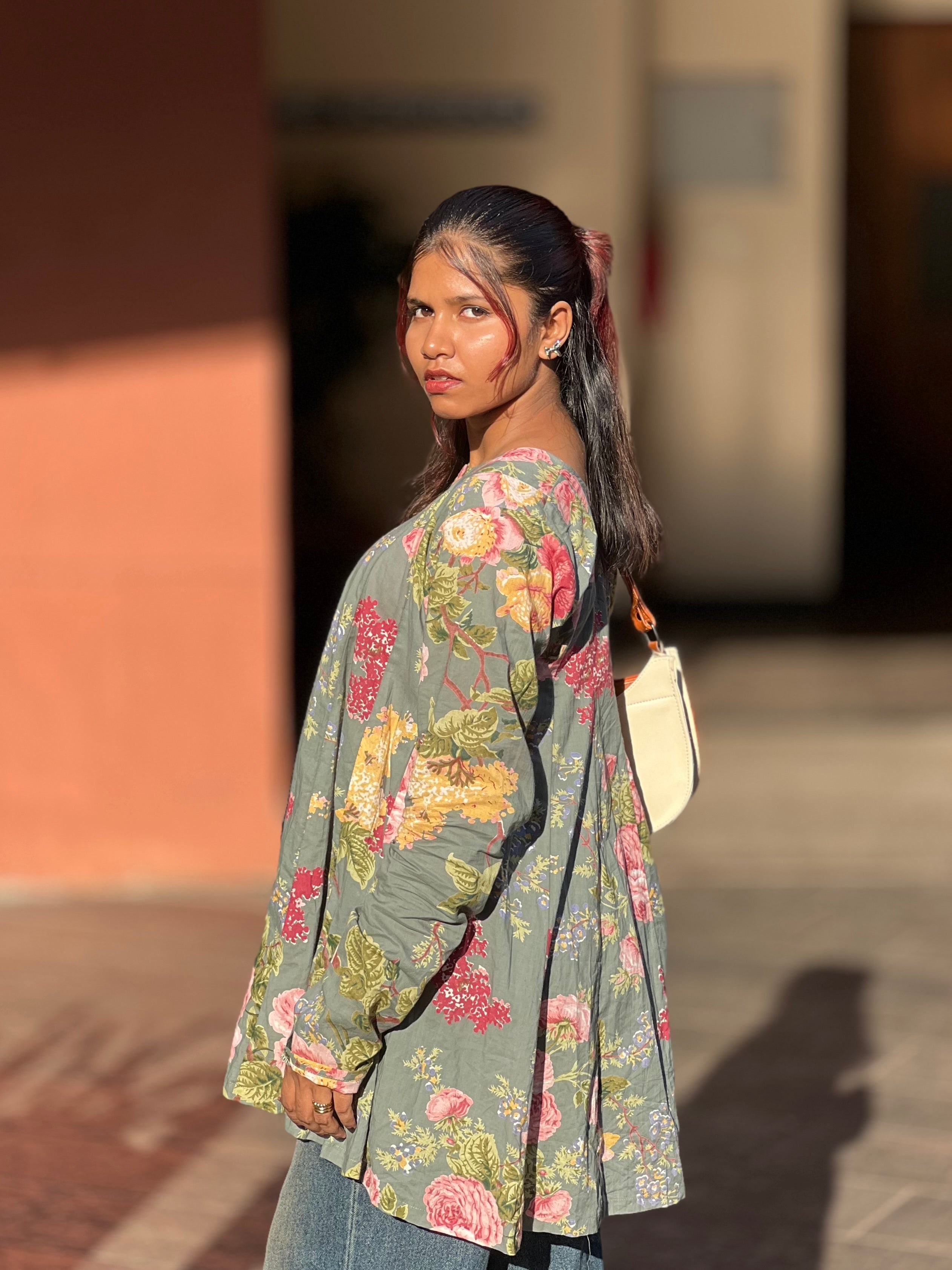Olive Umbrella Kurti
