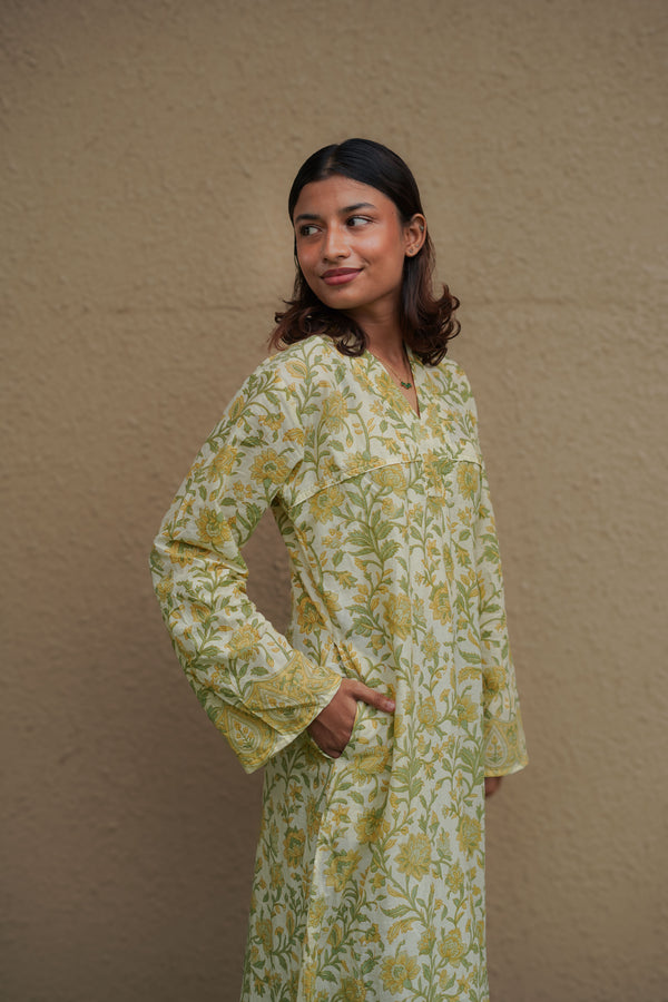 Haldi Baagh Long Kurti