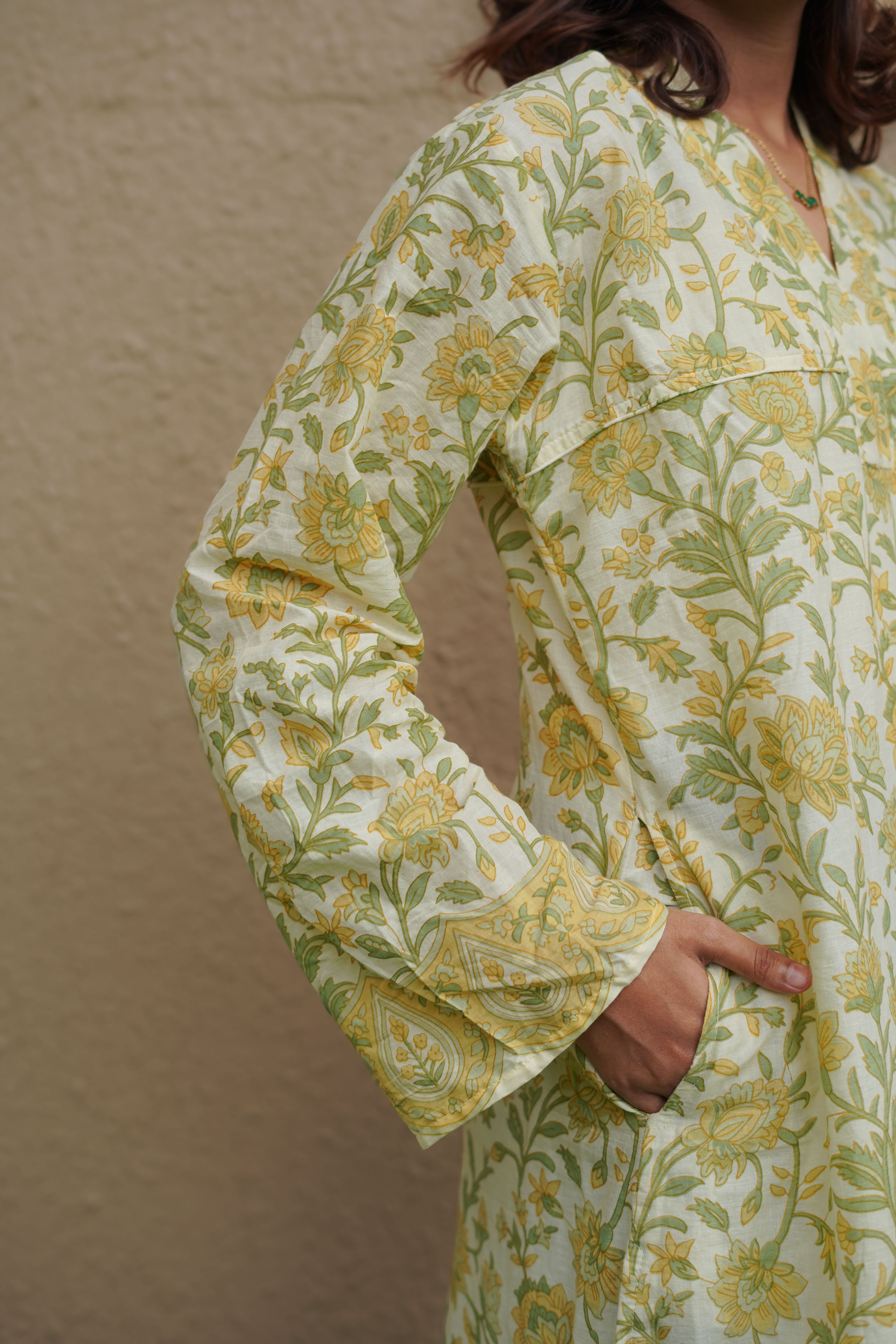 Haldi Baagh Long Kurti