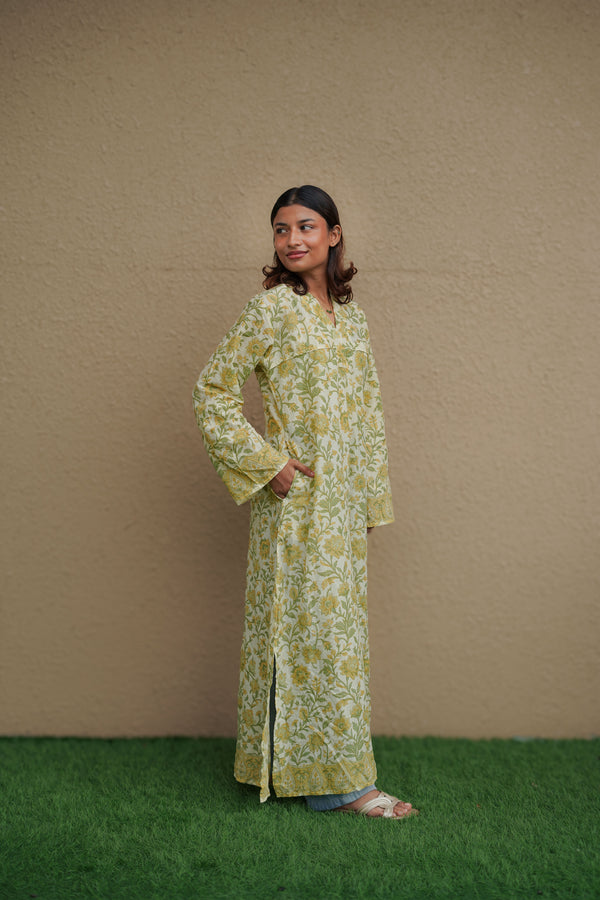 Haldi Baagh Long Kurti