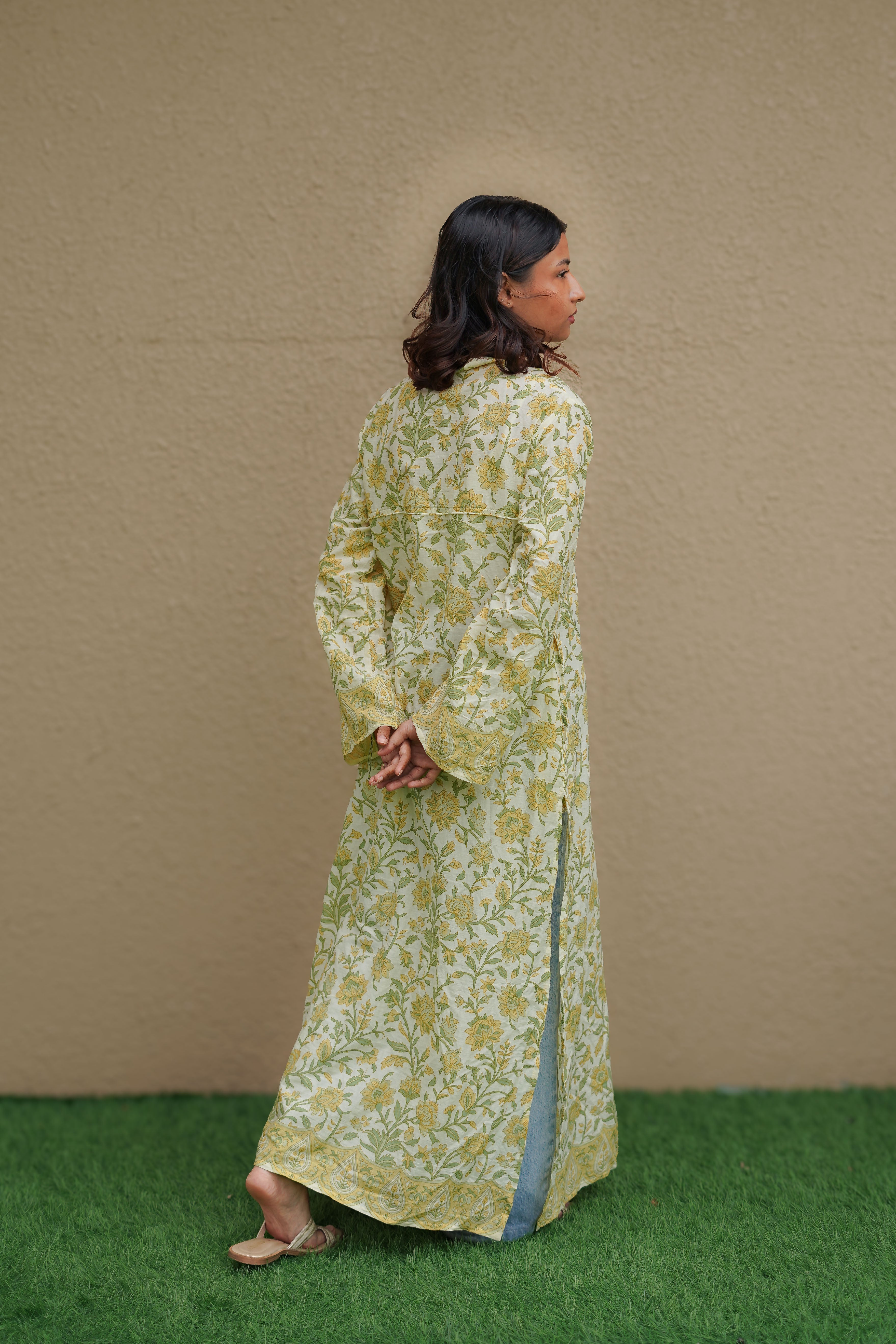 Haldi Baagh Long Kurti