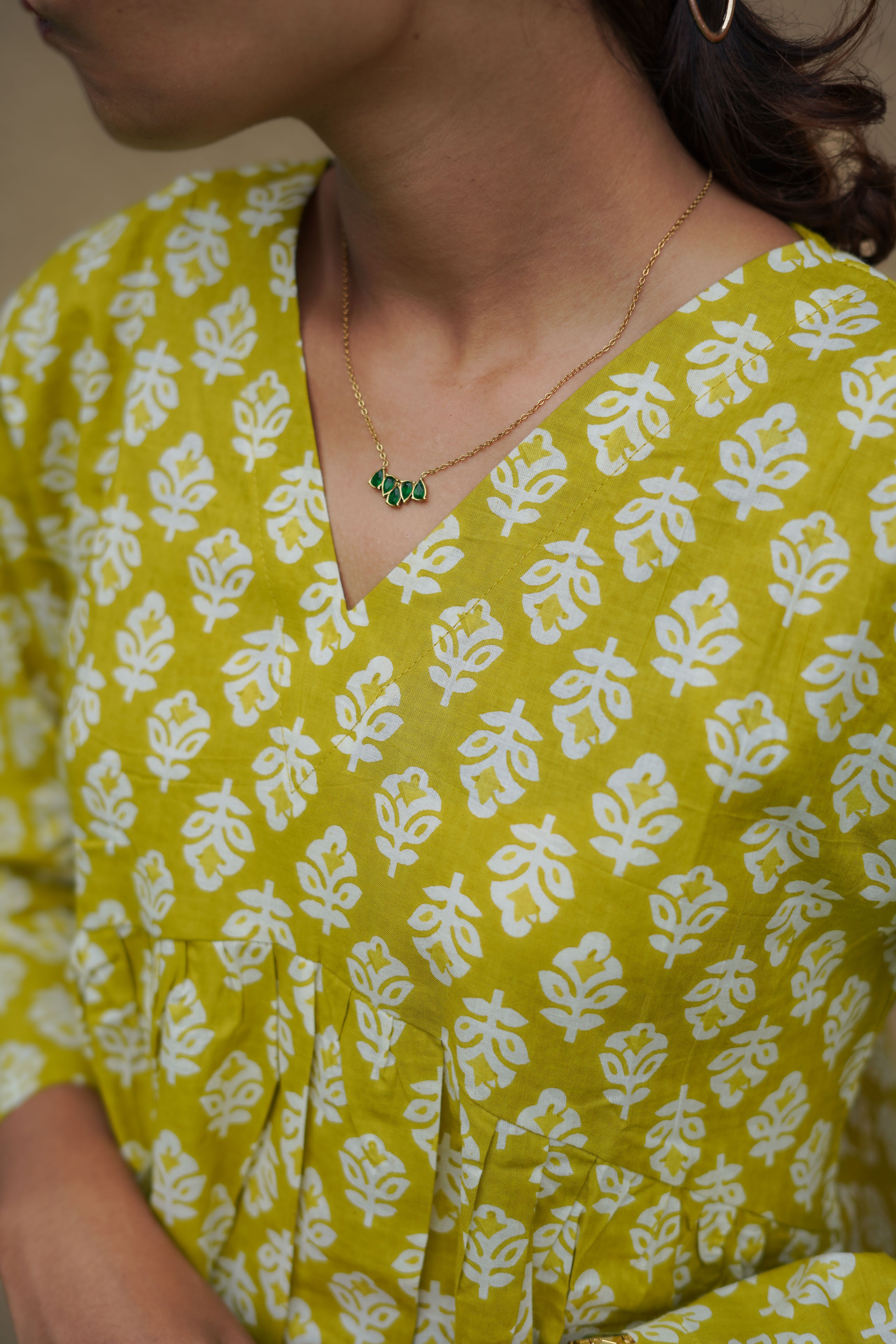 Sunny Sage Flared Kurti
