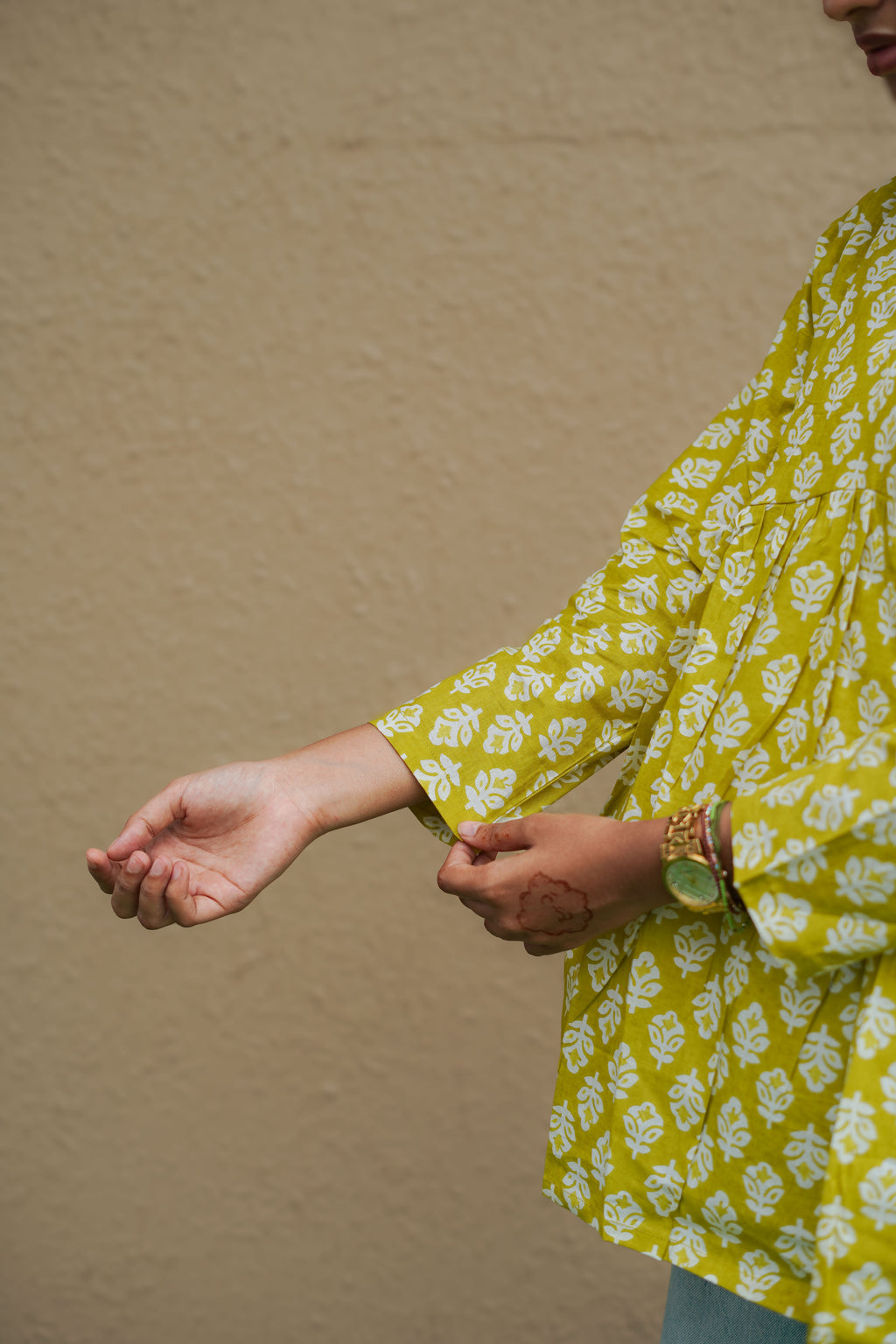 Sunny Sage Flared Kurti