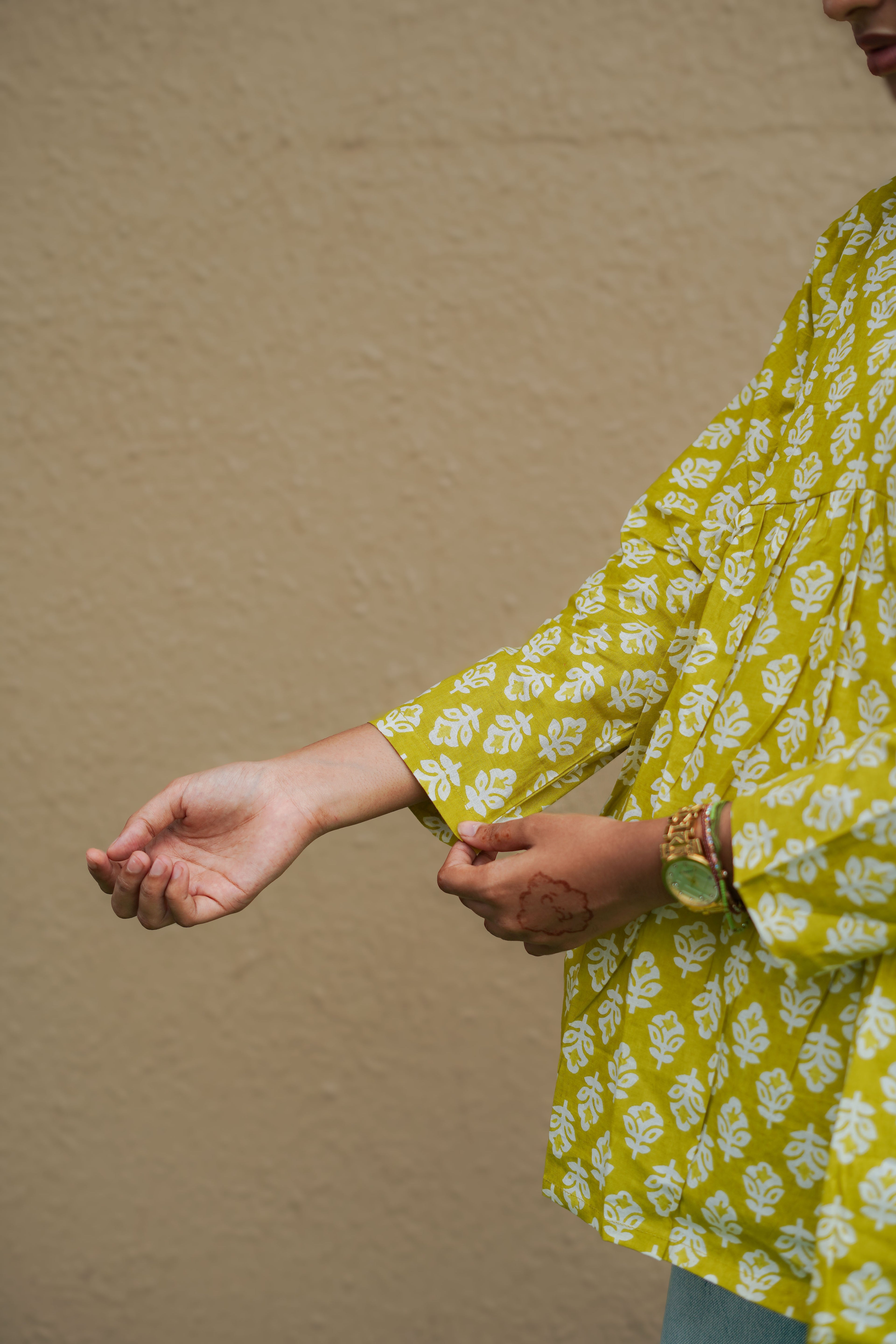 Sunny Sage Flared Kurti