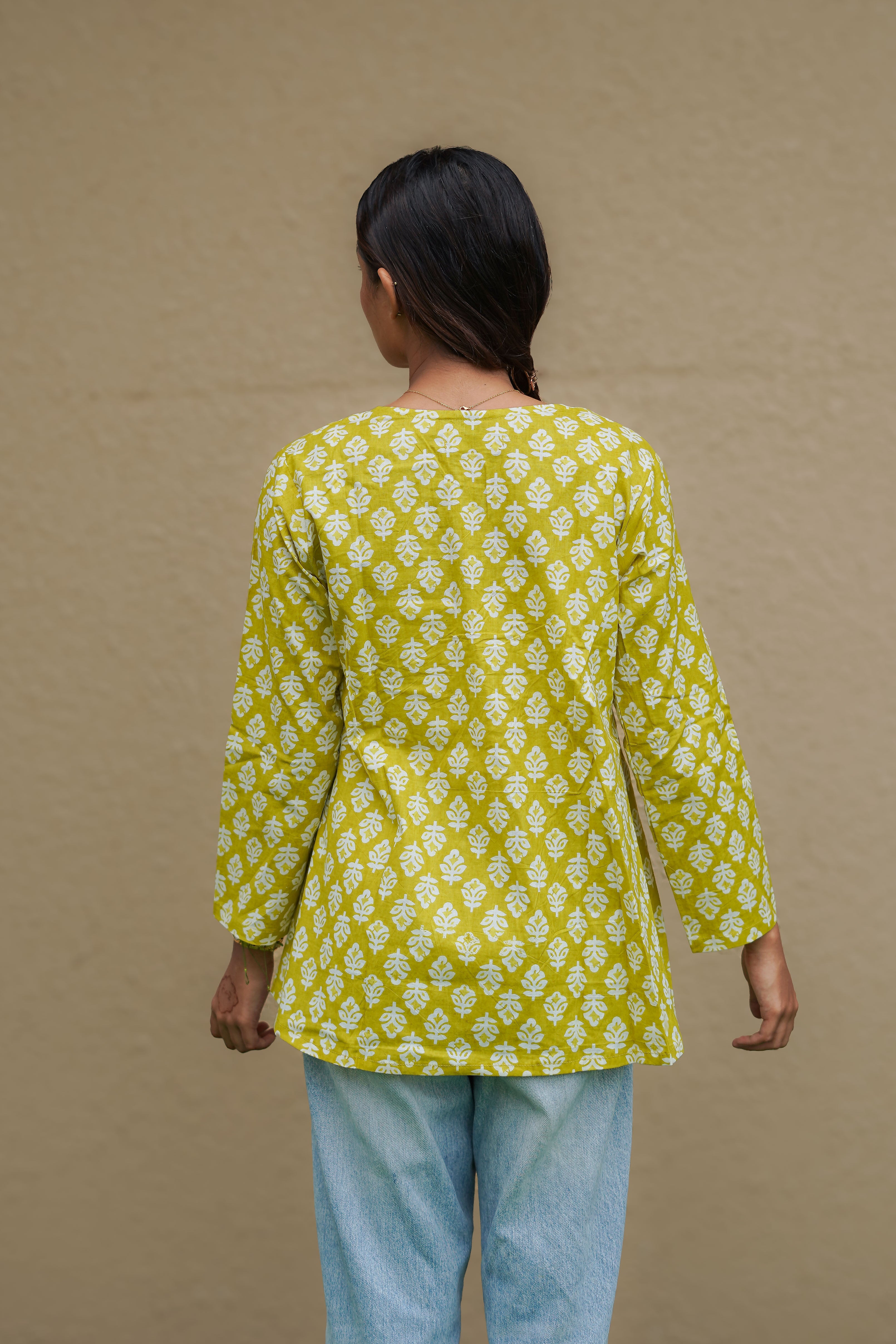 Sunny Sage Flared Kurti