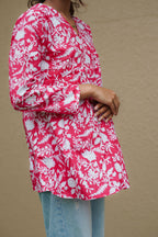 Rose Bloom Flared Kurti