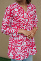 Rose Bloom Flared Kurti