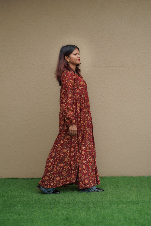 Autumn Rouge Maxi dress