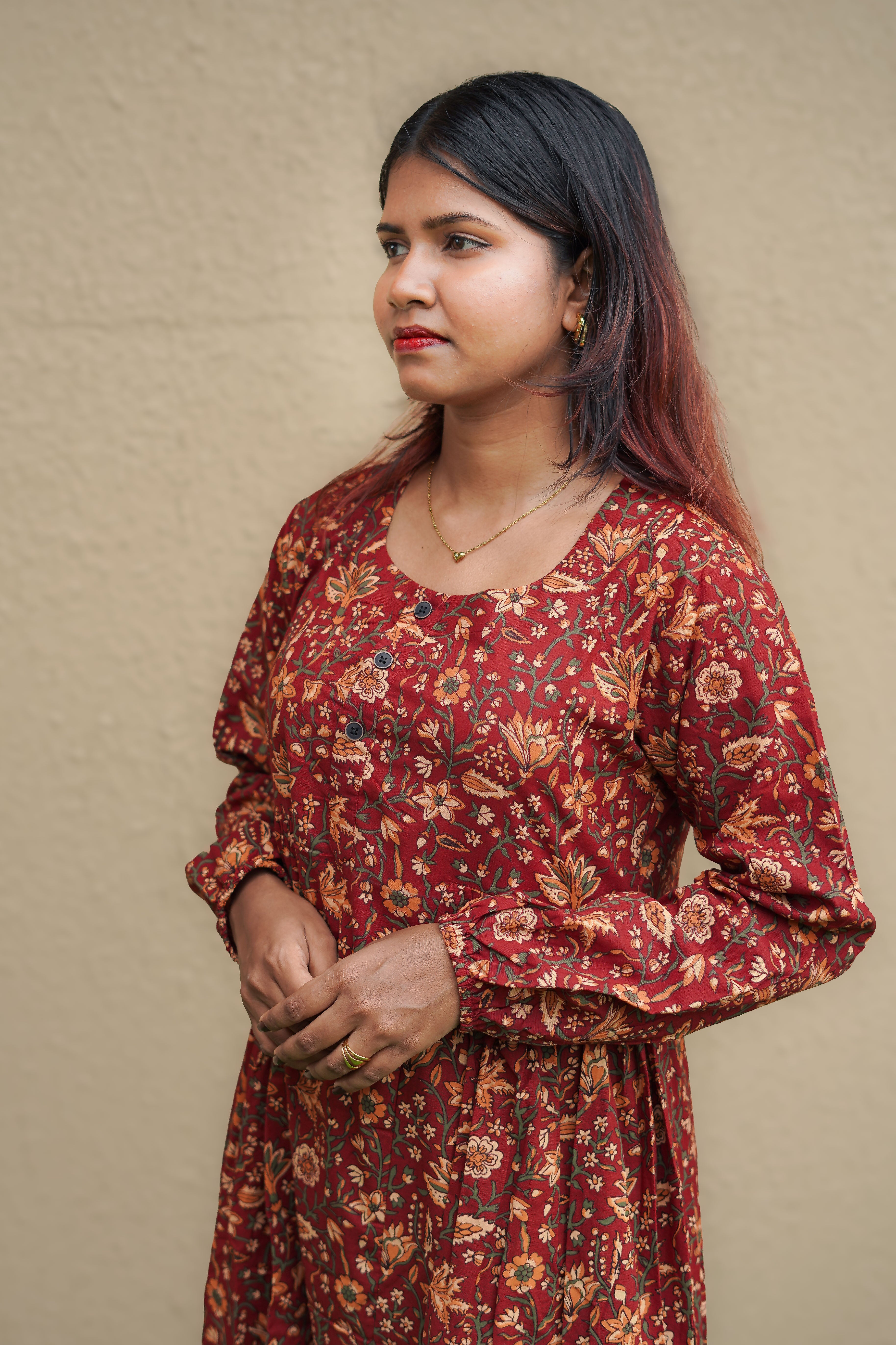 Autumn Rouge Maxi dress