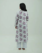 Purple Floral Long Kurti