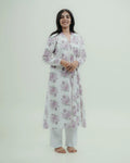 Purple Floral Long Kurti