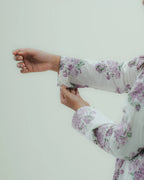 Purple Floral Long Kurti