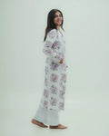 Purple Floral Long Kurti