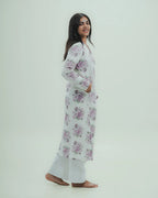 Purple Floral Long Kurti