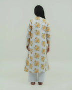 Yellow Floral Long Kurti