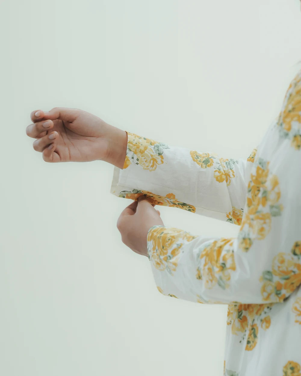 Yellow Floral Long Kurti