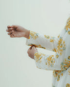 Yellow Floral Long Kurti