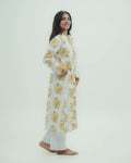 Yellow Floral Long Kurti