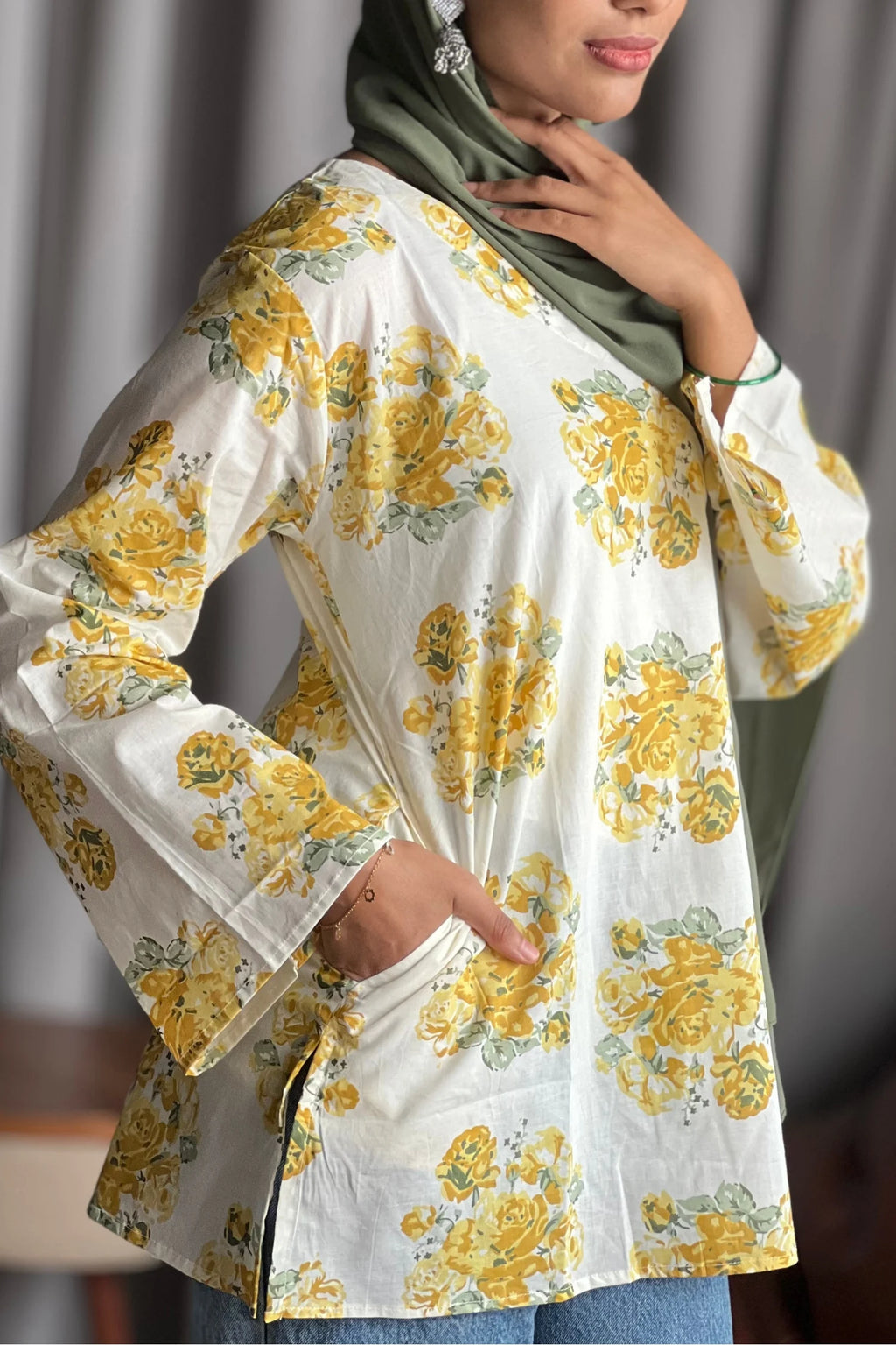 Floral Short Kurti